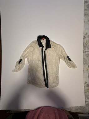 Bongo Women's Lace Button-Down Shirt Size XL